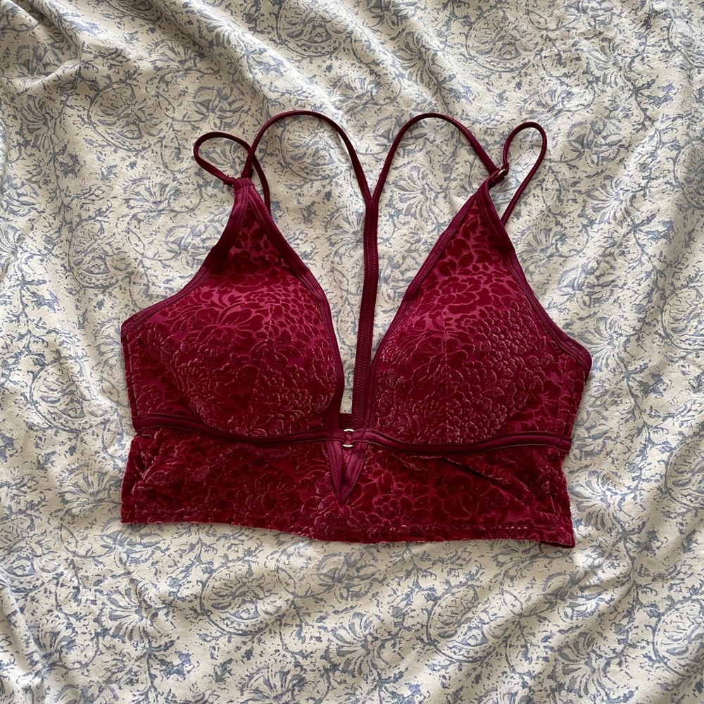 PINK Suede Lightly Lined Bralette